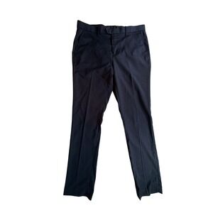Dolce Roma Dress Pants Mens 34x34 Navy Blue Slim Fit Stretch Flat Front Trousers